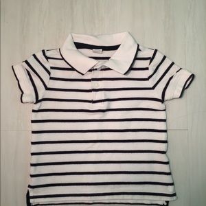 Janie and Jack navy & white striped polo, Size 2T